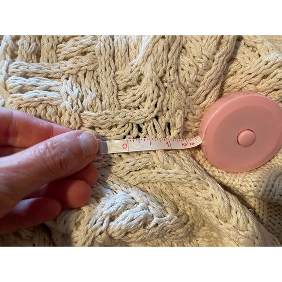 Winter Silks Silk Blend Ivory Long Cardigan Coat Toggle Buttons Shawl Collar M - Picture 13 of 13